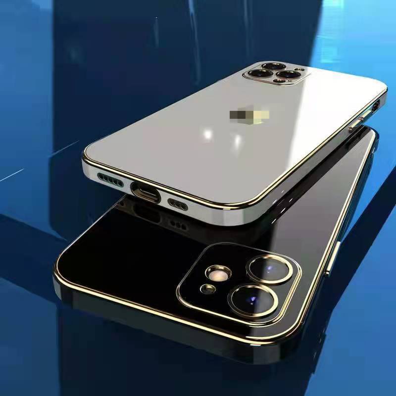 Ốp điện thoại chống sốc mạ viền sang trọng thích hợp cho iPhone 13 12 11 Pro Max XR X XS MAX 7 8 Plus + miếng dán camera