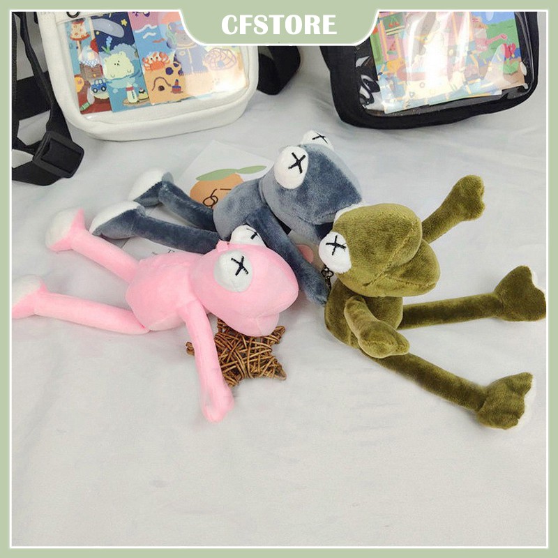 CF Móc chìa khóa gắn hình chú ếch nhồi bông