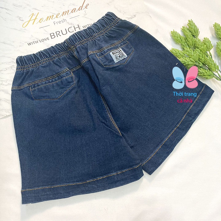 Quần đùi nữ từ 42-57kg jean dày mềm có độ giãn mạnh - hàng đẹp - lưng thun có dây rút - QU525