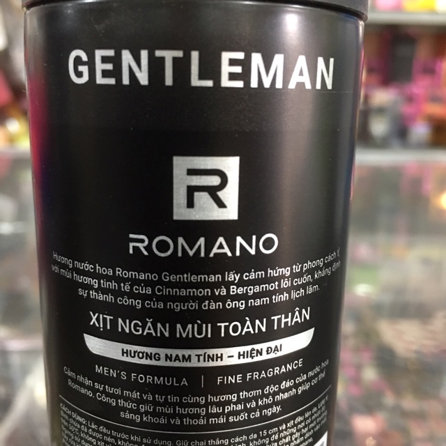 Xịt Ngăn Mùi Toàn Thân Romano Gentleman 150ml (mẫu mới)