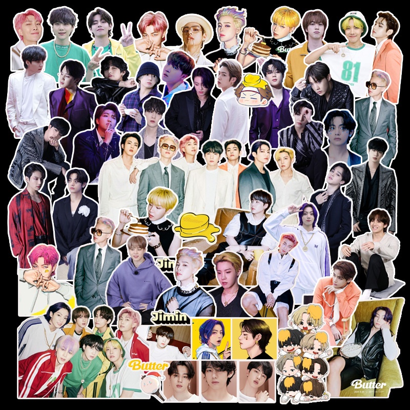 Set 100 Miếng Dán Hình BTS Trang Trí Dễ Thương