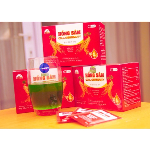 Hồng sâm Collagen beauty ❤️[ CHÍNH HÃNG ] ❤️ (Hộp 30 gói x 3g)