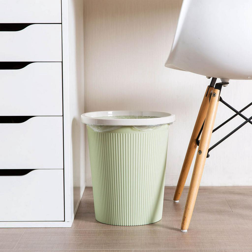 Giỏ Đựng Rác Bằng Nhựa Phong Cách Châu Âu Đơn Giản Kèm Vòng Áp Suất