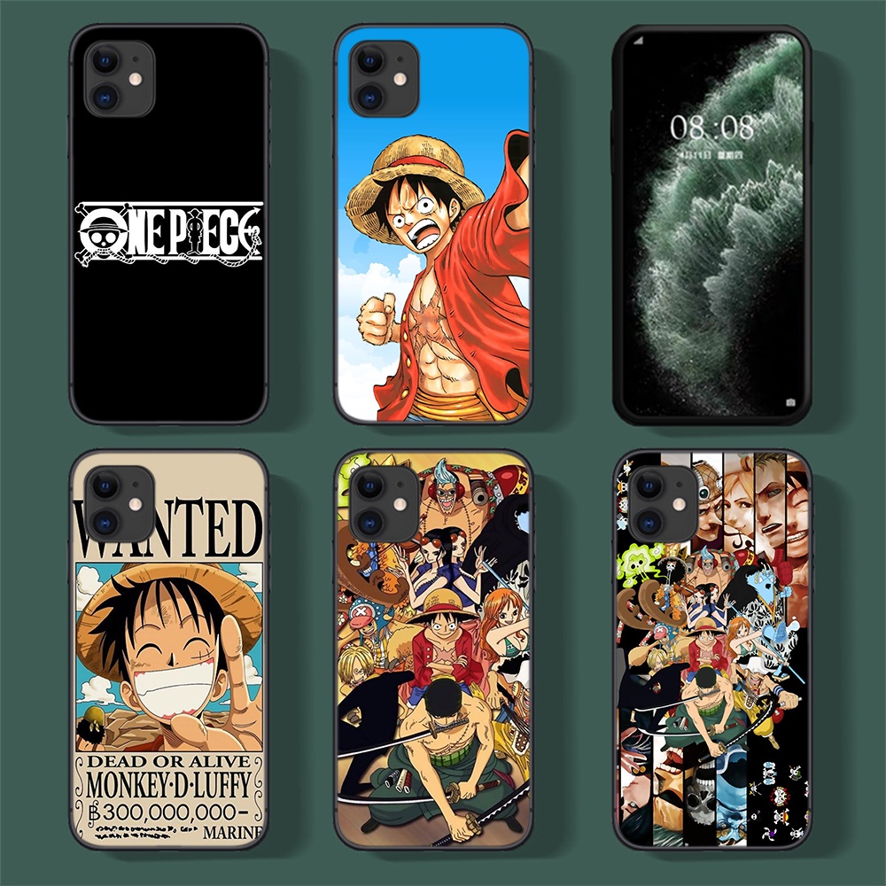 Ốp điện thoại tpu in 41PU One Piece Luffy cho iPhone 6 6S 7 8 Plus X XS XR 11 Pro Max