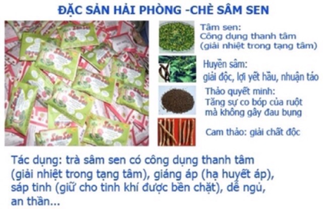 CHÈ SÂM SEN NGUYỄN HỮU HÁCH ĐẶC SẢN HẢI PHÒNG