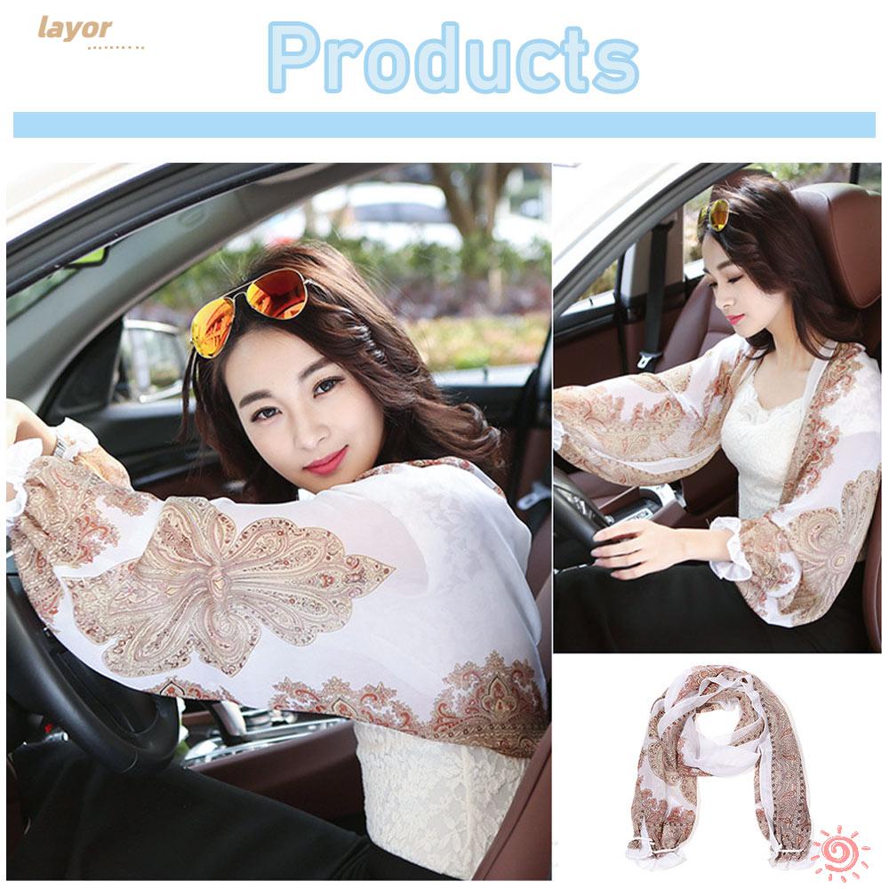 [LAY] Outdoor Sun Protection Clothing Cycling Anti-UV Shawl Women Sport Drive Thin Arm Protector