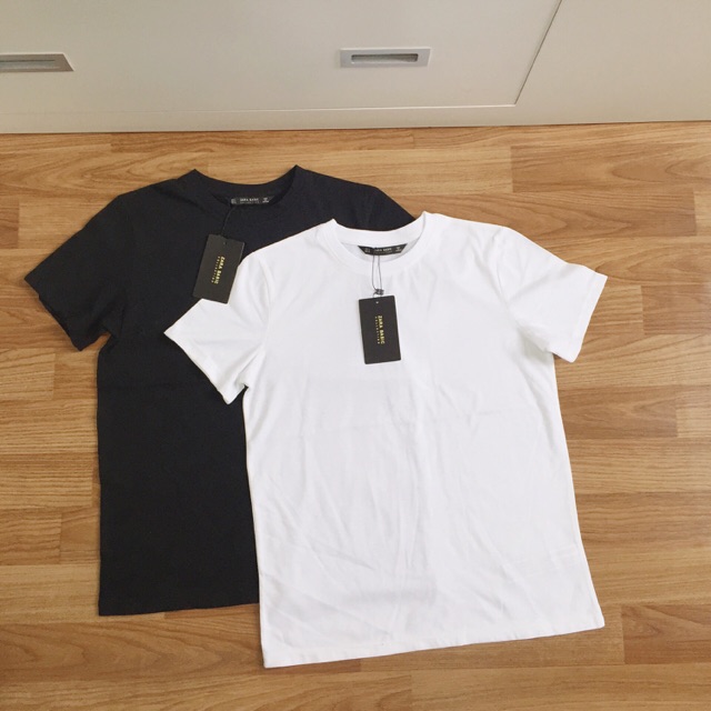 ÁO PHÔNG Zara trơn (Đen, trắng) - Chất vải cotton cực kỳ thoáng mát | BigBuy360 - bigbuy360.vn