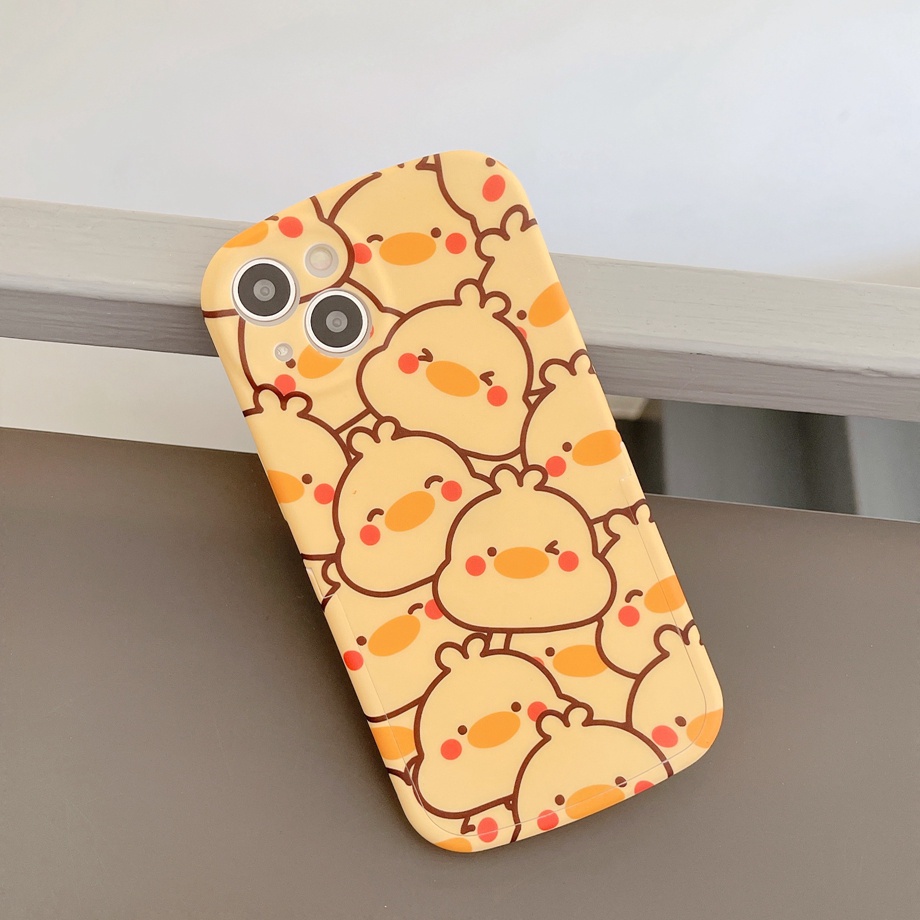Ốp Điện Thoại Dẻo Họa Tiết Chú Gà Màu Vàng Kèm Giá Đỡ Cho Iphone 12 pro max 11 pro max xs max xr x 7 8 plus