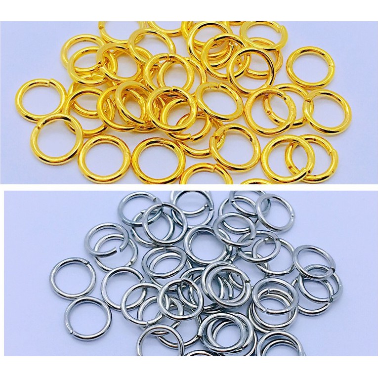 Set 200 Vòng Kim Loại 4-12mm Chuyên Dụng Làm Đồ Trang Sức Thủ Công