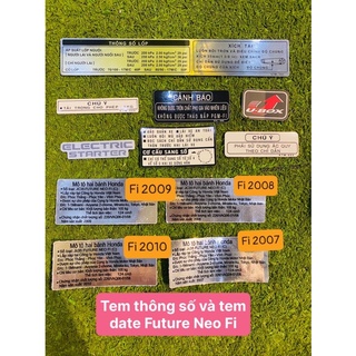 Bộ tem thông số và tem date Future Neo các đời