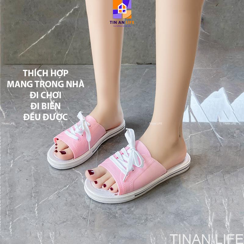 Dép Nữ Buộc Dây Thời Trang Êm Chân, Bám Sàn Không Trơn Trượt