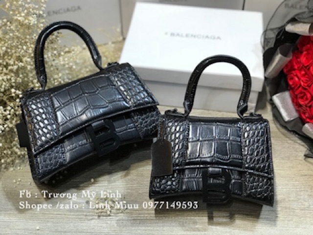Túi Balencia quai xách da rắn size 23cm spsl kèm da test