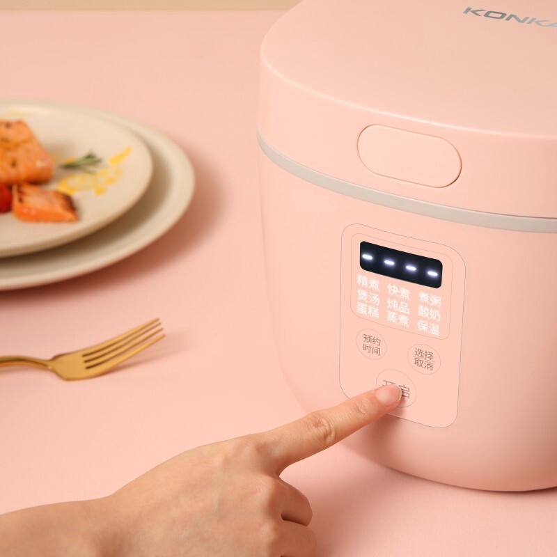 Nồi Cơm Điện KONKA Mini Màu Hồng Dễ Dàng Kiểm Soát Nhiệt Độ 2l | BigBuy360 - bigbuy360.vn