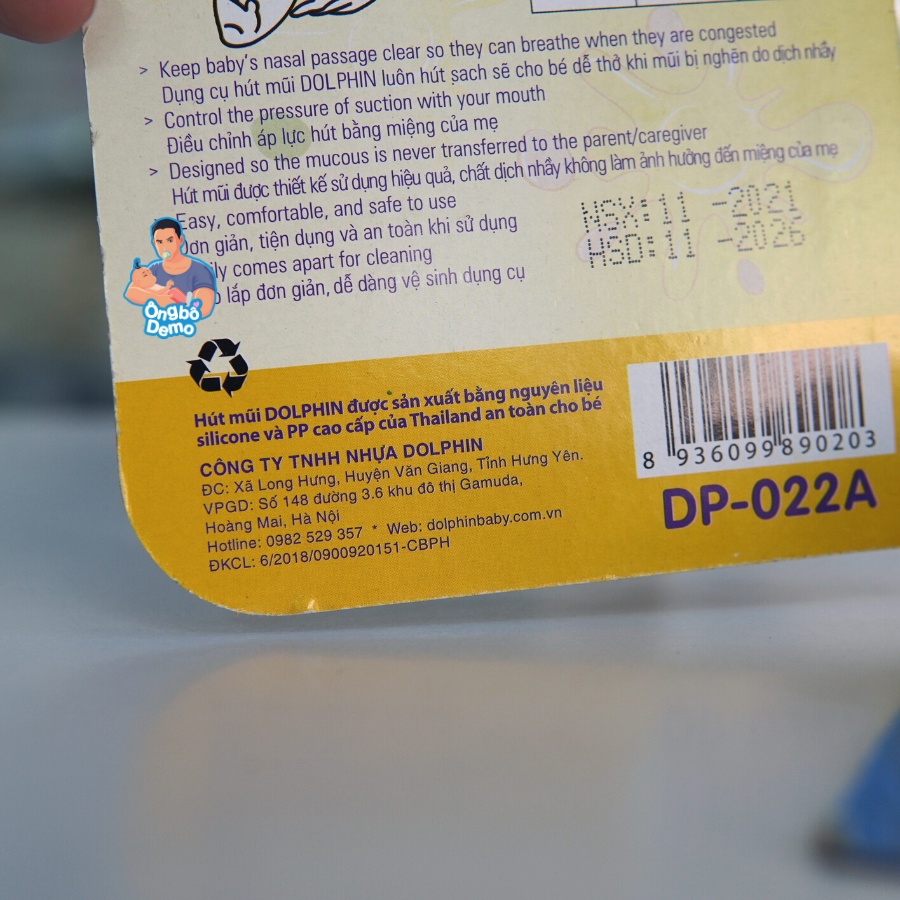 Hút mũi sơ sinh 2 dây, chữ L cao cấp, đầu hút silicone - Ongbodemo