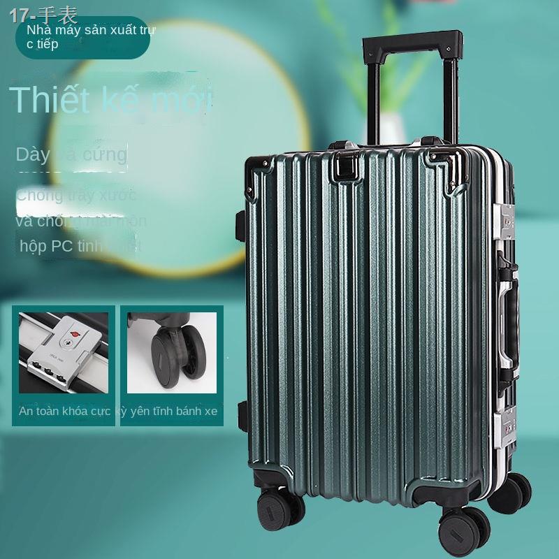 【2022】Hành lý nam sinh viên sức chứa lớn hộp mật khẩu bánh xe đa năng 26 vali mới 24 đựng đẩy khung nhôm nữ