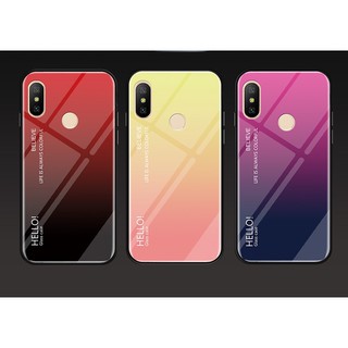 Ốp điện thoại có kính cường lực phối màu thời trang dành cho Xiaomi Redmi S2
