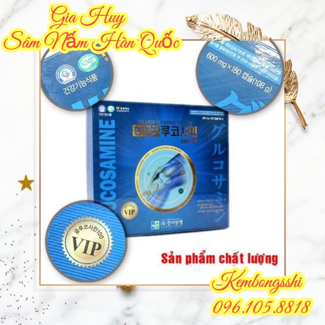 Viên Uống Bổ Khớp Glucosamin V.I.P Hàn Quốc, Hộp 180V