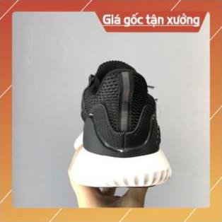 Giầy Alphabounce xịn sò Full phụ kiện, Giày thể thao nam nữ Sneaker Alphabounce đen đế trắng