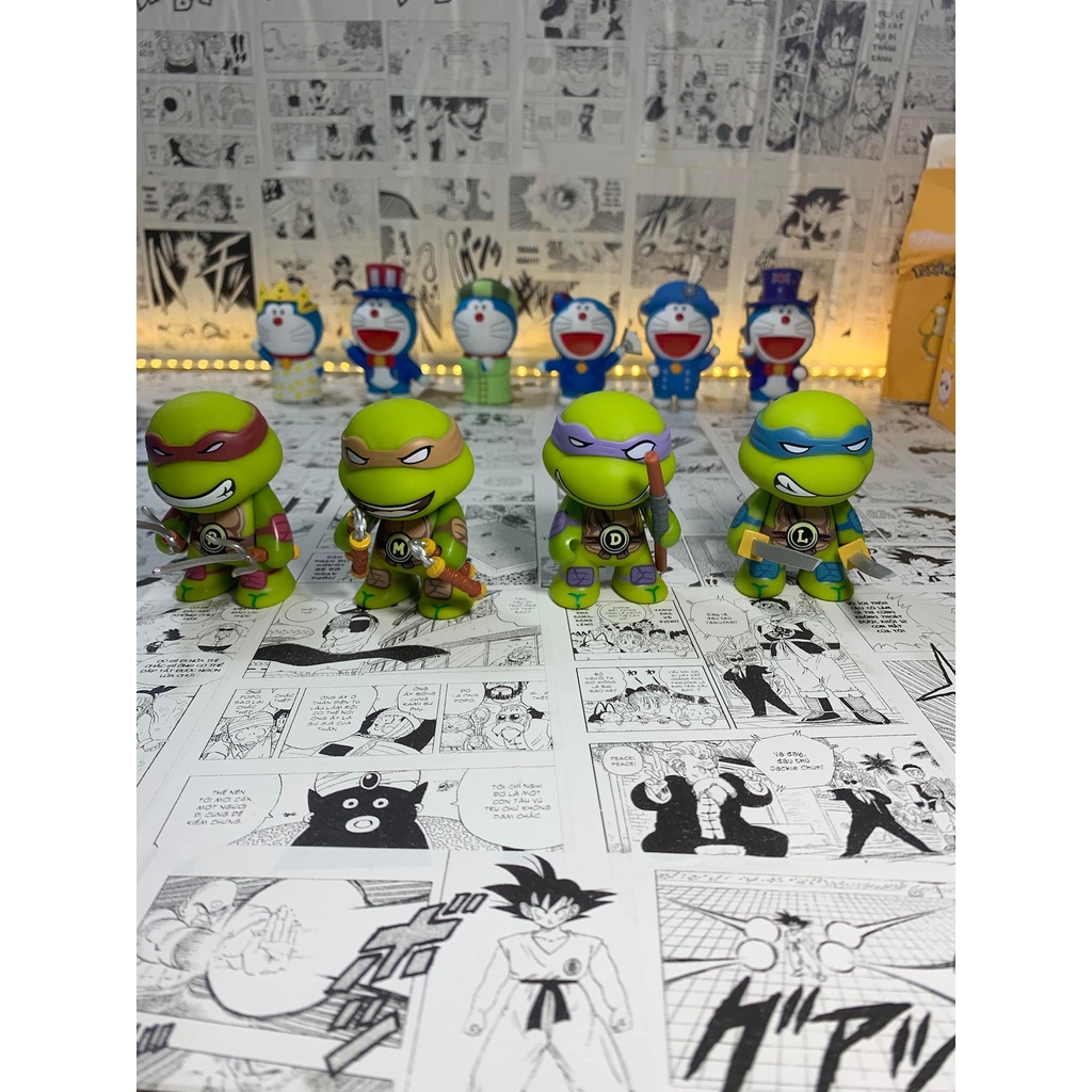 Mô hình Ninja Rùa size mini 7 cm, chọn bộ 4 nhân vật Ninja Rùa nhỏ nhắn đáng yêu