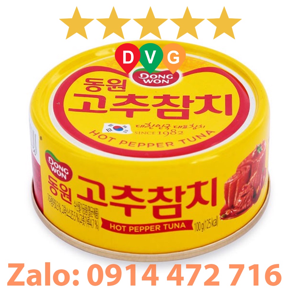 Cá Ngừ Đóng Hộp Vị Cay (Hạt Tiêu) Dongwon Hàn Quốc Hộp 100 Gram