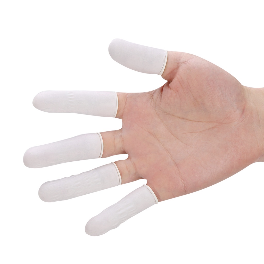 [Hàng mới về] Set 300 găng ngón tay bằng cao su siêu mỏng an toàn co giãn bền chắc dùng khi xăm hình