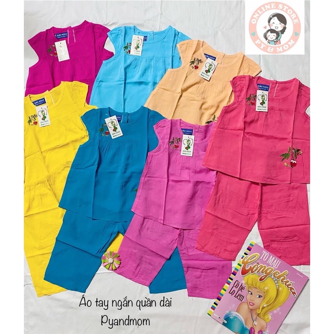 7-23kg bộ tole lanh tôn tol Bảo Ngọc thêu bé gái nhiều màu