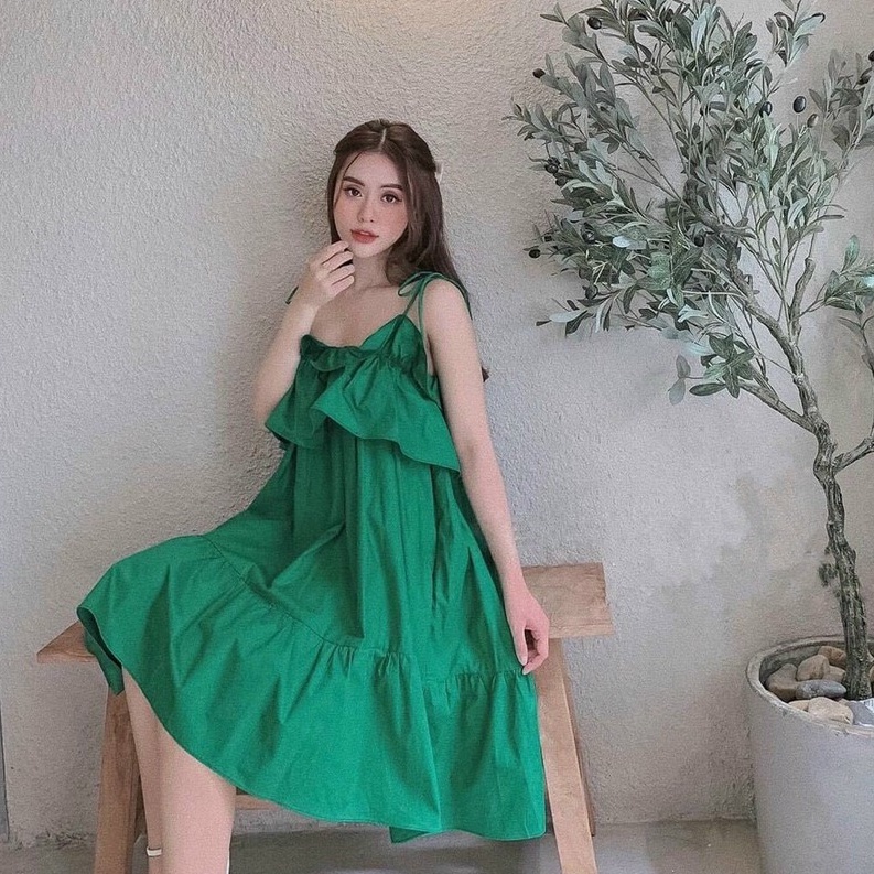 Đầm babydoll dập ly dễ thương Zashopp