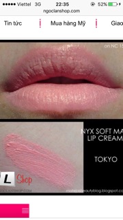 Son kem NYX matte lip cream