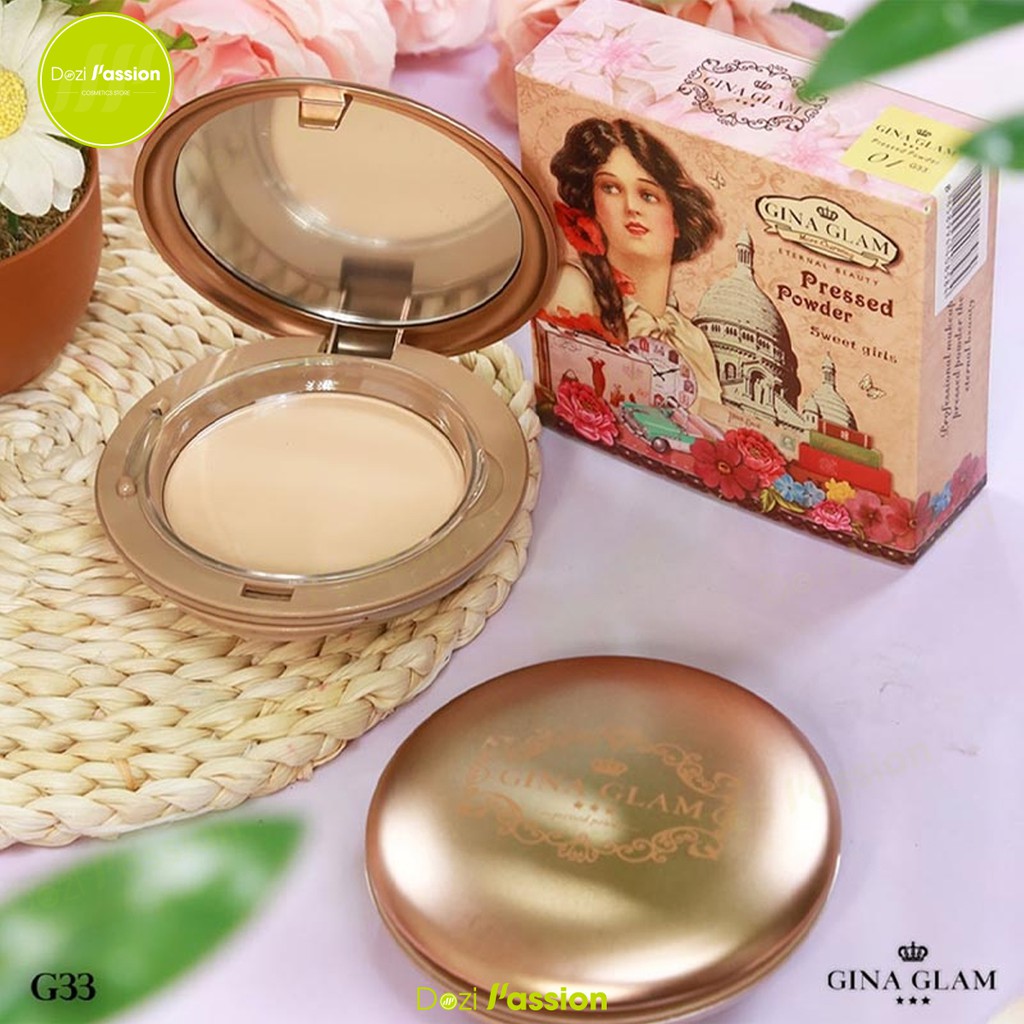 Phấn Phủ Gina Glam Siêu mịn Pressed Powder Sweet Girls (15g)