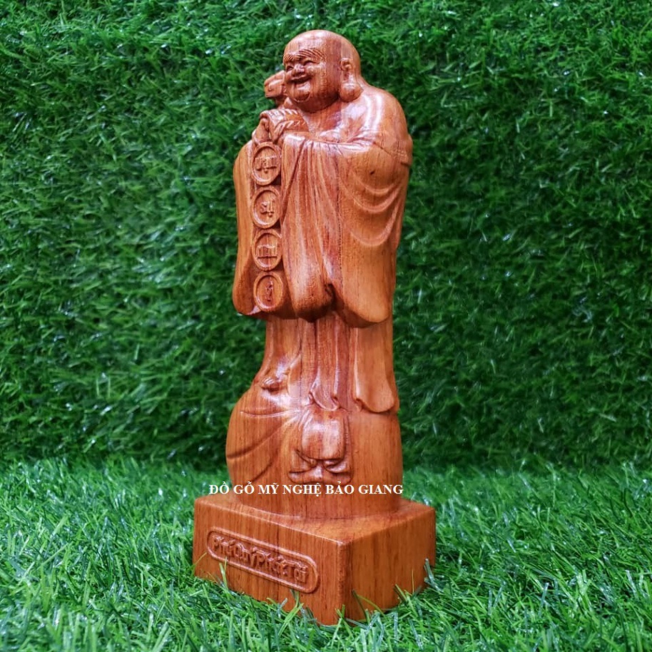 [GIA RE] Tượng phật di lặc chúc phúc gỗ hương