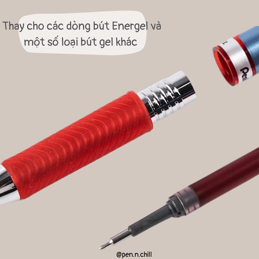 Ruột Bút Gel Pentel Energel - Cỡ ngòi 0.5mm - Needle Tip