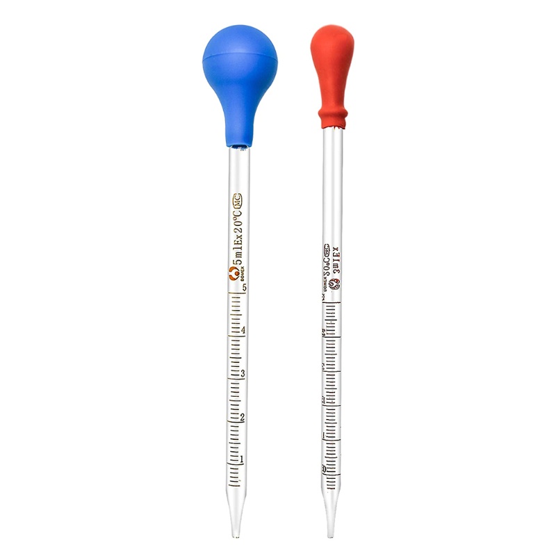 Ống Nhỏ Giọt Thủy Tinh 0.5ml 1ml 2ml 3ml 5ml 10ml Có Nắp Cao Su