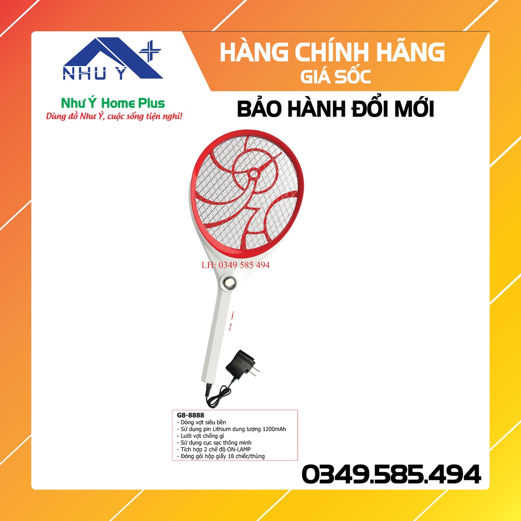 Vợt muỗi siêu cao cấp G8-8888 - Hàng Việt Nam chất lượng cao - [CHÍNH HÃNG]