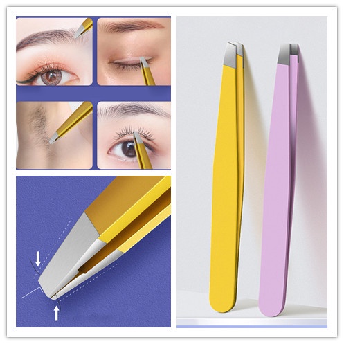 1 Nhíp Gắp Lông Mày/Lông Mi Giả Đầu Phẳng Đa Năng Tiện Dụng