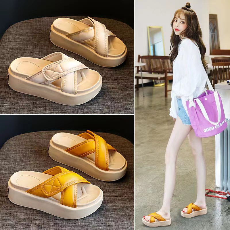 Dép Xỏ Ngón Đế Dày Thời Trang Mùa Hè Hàn Quốc Cho Nữ