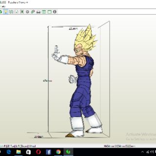 Mô hình giấy VEGETA SUPPER SAYAN 2(VER 2)