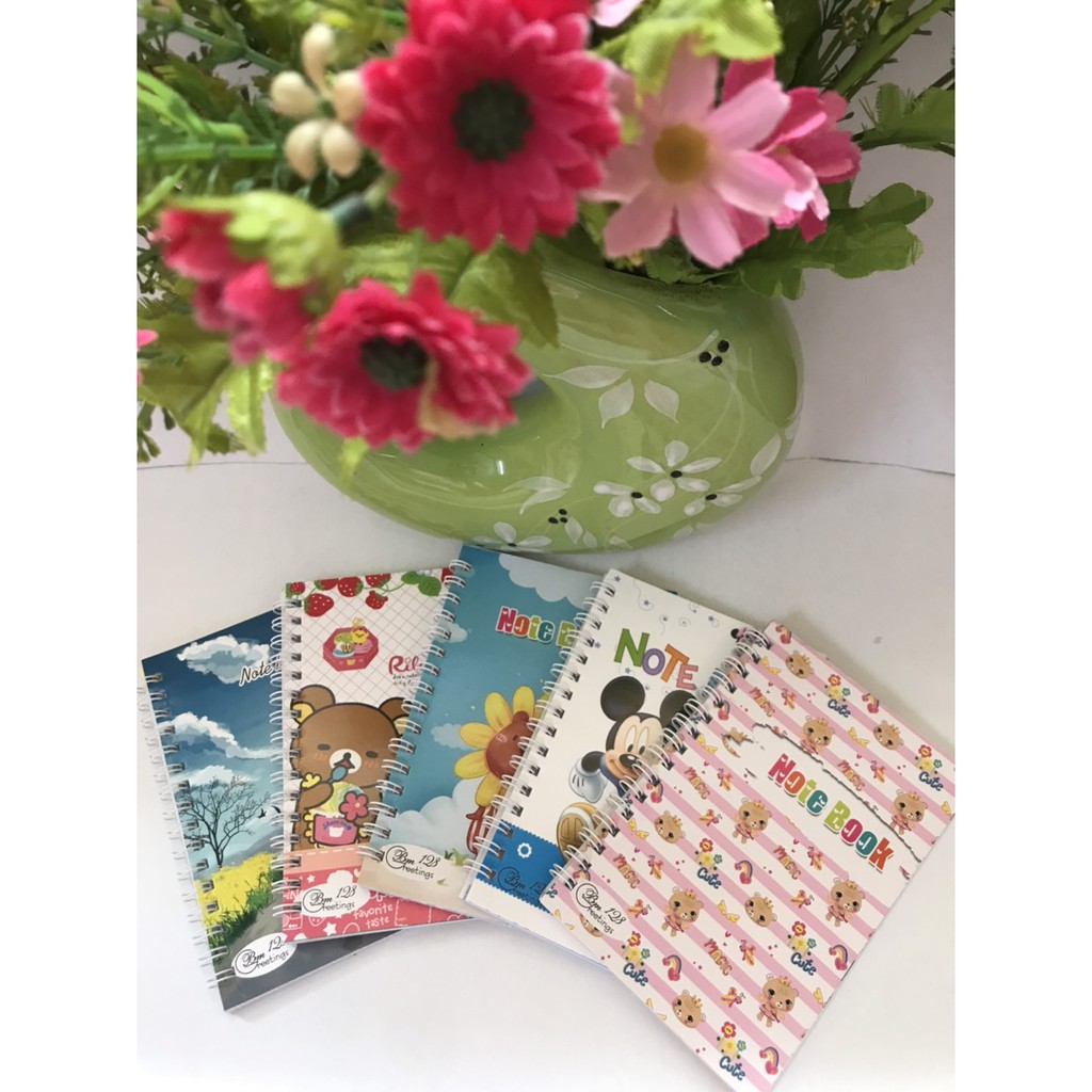 Số tay lò xo mini thiết kế nhỏ gọn, họa tiết đẹp mắt cute Dễ Thương Tiện Dụng