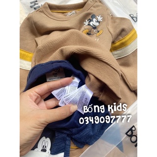 Bộ Nỉ Bé Trai Mickey Nâu Coffe C&A
