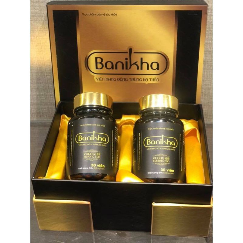 Đông Trùng Hạ Thảo Banikha  Giúp bổ thận, bổ phổi tăng cường sức đề kháng (Hộp 60 Viên)
