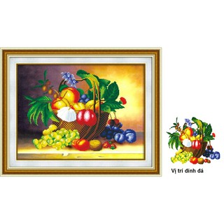 Tranh đính đá hoa treo cầu thang