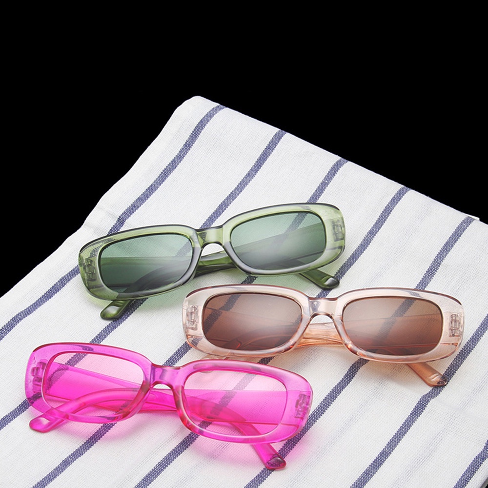 Kính Mát Gọng Nhựa Pc Hình Chữ Nhật Màu Kẹo Phong Cách Âu Mỹ Thời Trang Cho Nữ