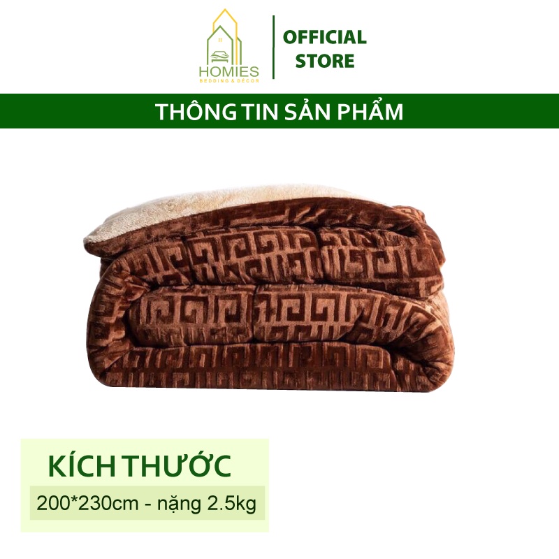 Chăn lông cừu Chữ Vạn Untimate 2 lớp mẫu mới 2020 siêu ấm - (Size 2m x 2m3)