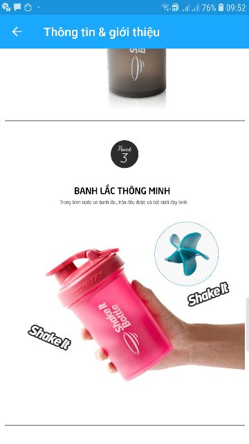 Bình lắc 600ml Lock&lock Shake IT HAP945