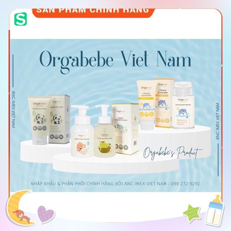 Orgabebe Hàn Quốc sữa tắm gội dung dịch vệ sinh kem chống nắng kem dưỡng