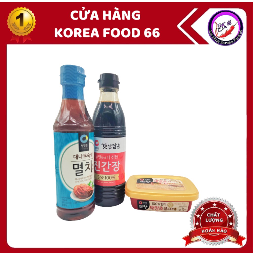 CB Nước Mắm 500ml, Nước Tương 500ml và Tương Ớt Gạo Lứt 200g