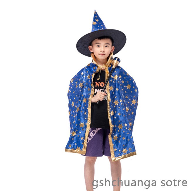 Set Đồ 2 Món Hóa Trang Phù Thủy Halloween Cho Bé