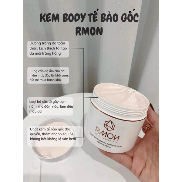 ( CHÍNH HÃNG ) Kem dưỡng trắng Body Rmon White Label Dia Whitening Cream Hàn Quốc - CO127