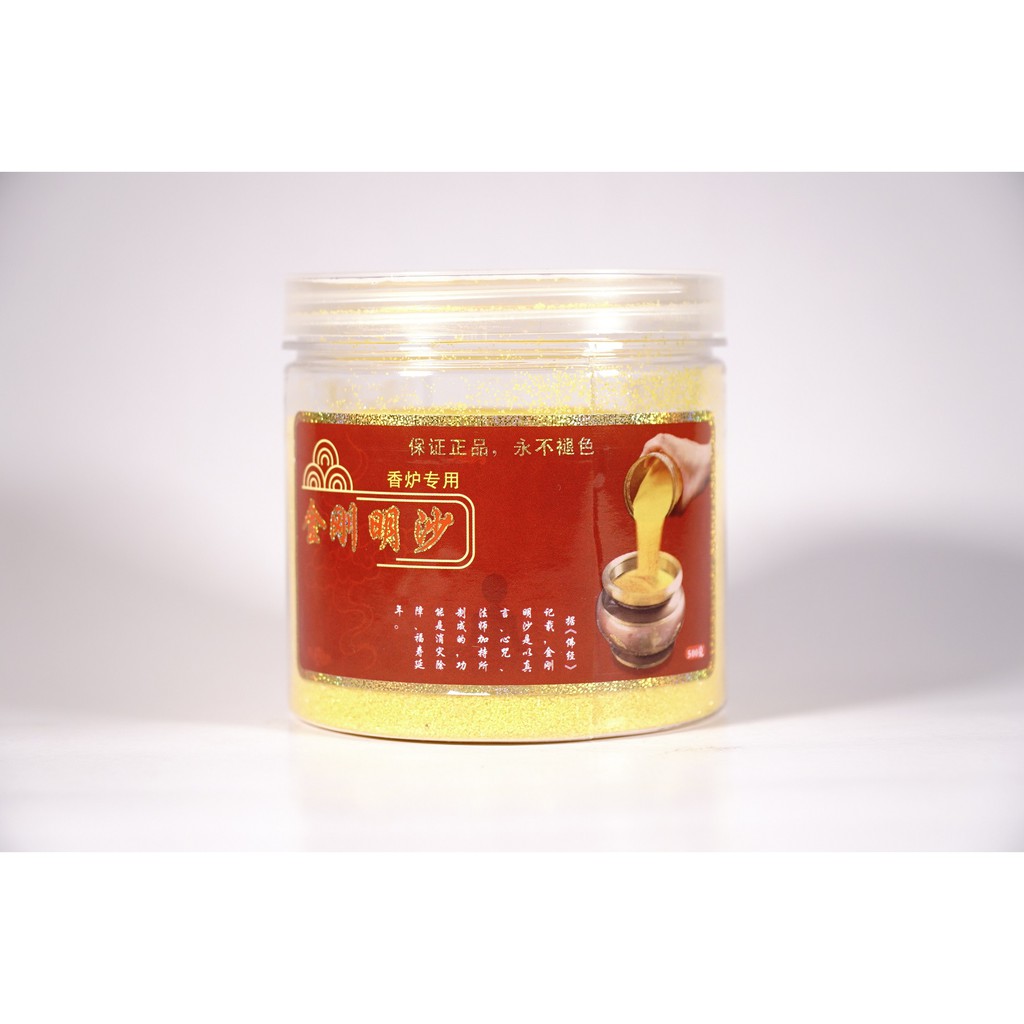 Cát kim sa đặt lư hương, cát vàng tro đặt lư hương thờ cúng - 0,5kg và 1kg