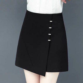 chân váy chữ A phối tà chéo cúc nhỏ 50cm