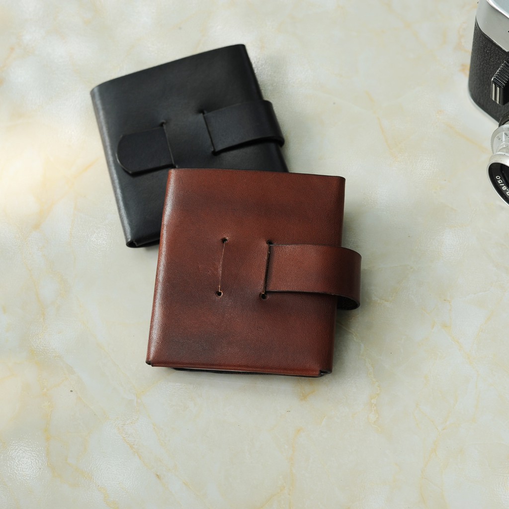 Ví kep tiền nam gập ba - Da bò nhập khẩu - Đồ da Handmade VI244
